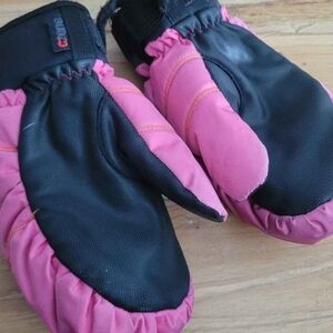 Girl's Hestra Ski/Snow Pink Mittens (Size 7)